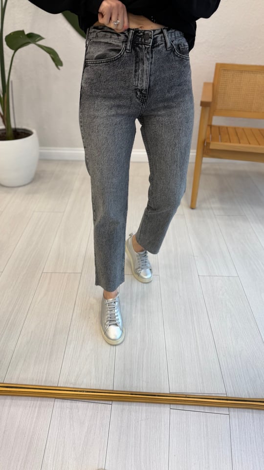 KOYU GRİ  487 ZR BOYFİT JEAN 