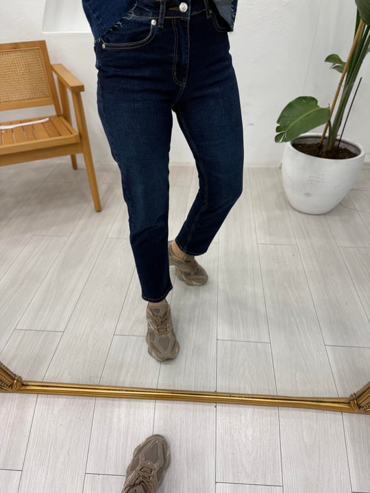 KOYU MAVİ 0015 MOM LİKRALI JEAN 
