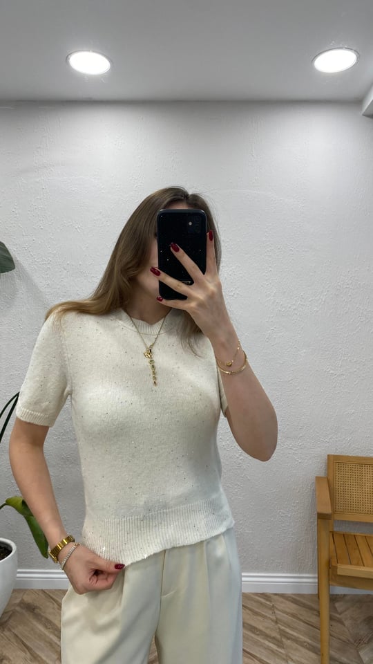 KREM 4818 PUL DETAY KAZAK 