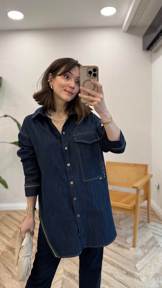 LACİ 5103 BİYE DTY DENİM GÖMLEK