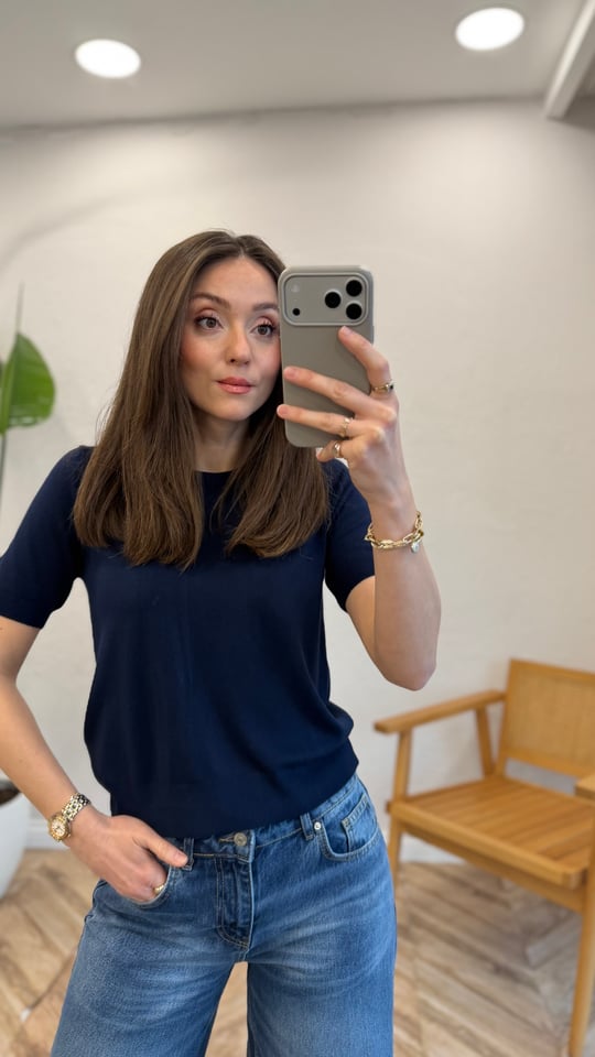 LACİVERT 0779 TRİKO BLUZ