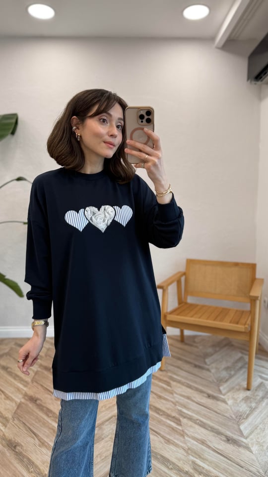 LACİVERT 10637 SWEATSHİRT 
