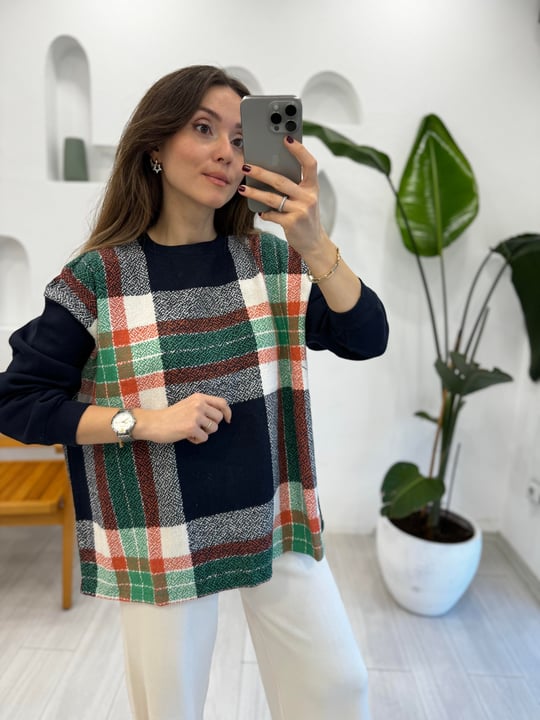 LACİVERT 1124 GARNİLİ SWEAT 
