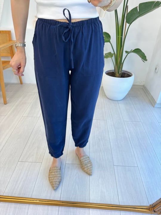 LACİVERT  1662 TENCEL PANTOLON 
