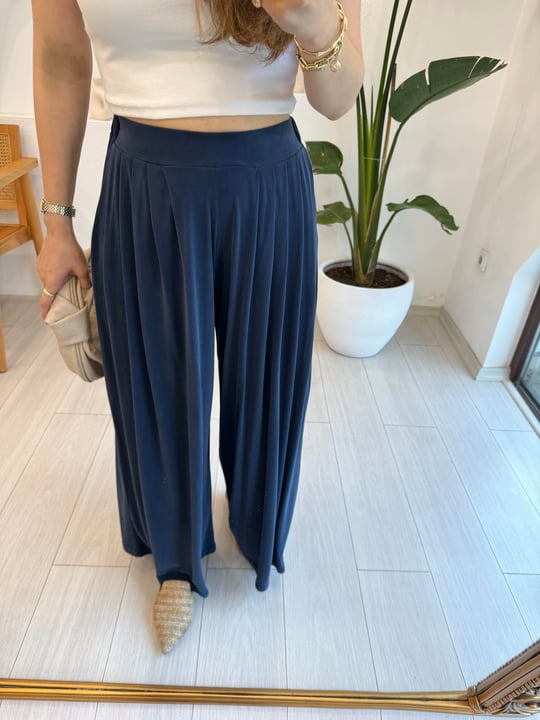 LACİVERT 1669 PİLELİ OYSHO PANTOLON 