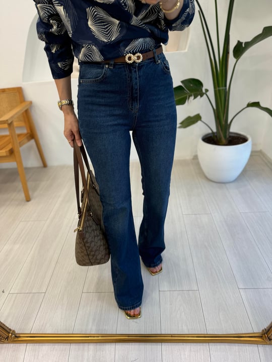 LACİVERT 1685 FLARE PANTOLON 