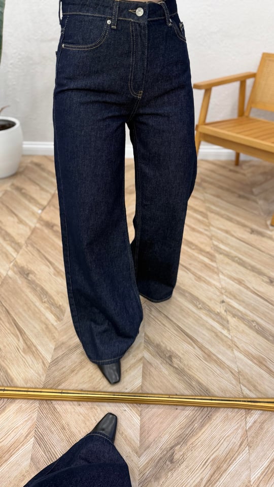 LACİVERT 1706 YIKAMALI GENİŞ JEAN 