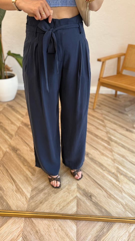 LACİVERT 1716 KUŞAKLI PANTOLON 