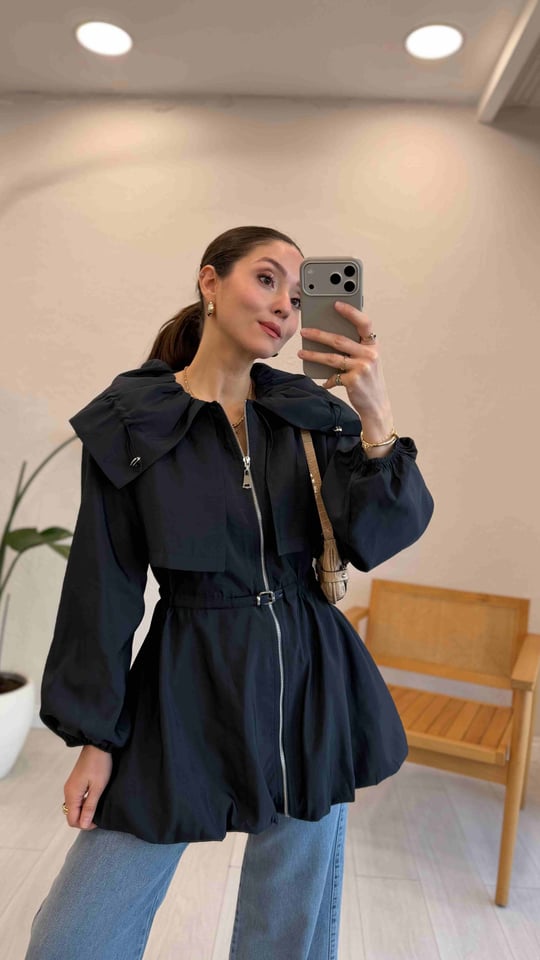 LACİVERT 2450 KISA TRENÇ 