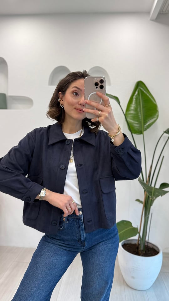 LACİVERT 32100 KADİFE GÖMLEK 