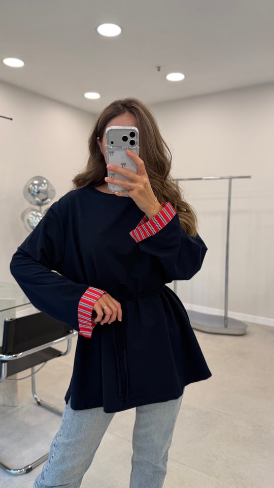 LACİVERT 3521 GARNİLİ SWEAT 