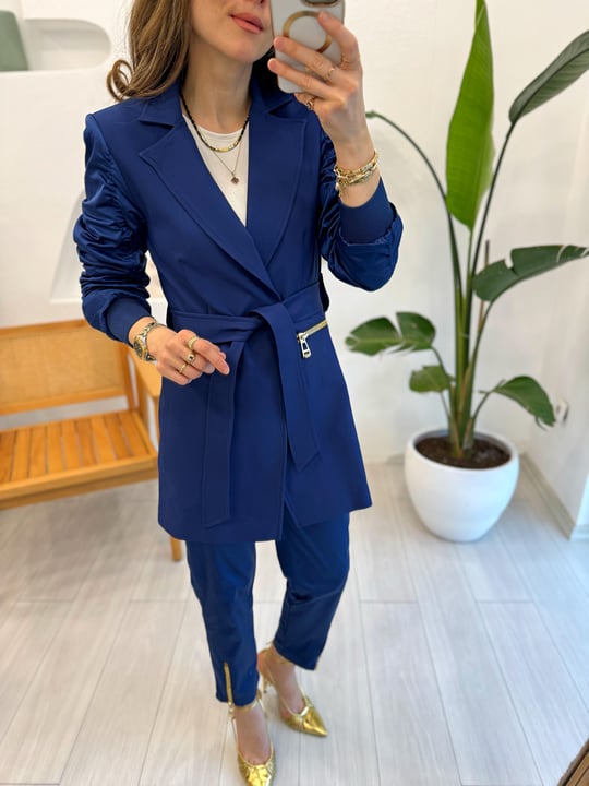 LACİVERT 4316 SATEN CEKET
