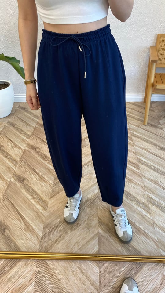 LACİVERT 4492 KESİK DETAY PANTOLON