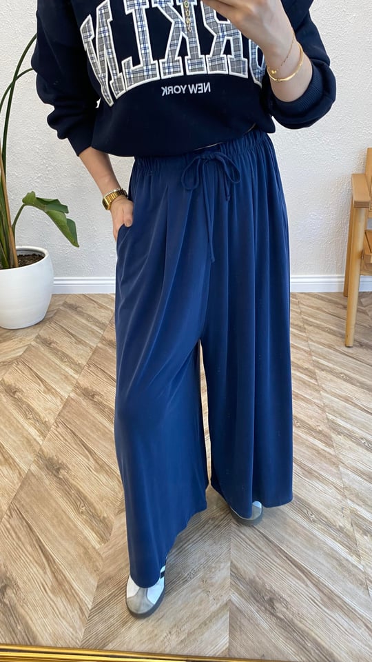 LACİVERT 5958 PİLELİ PANTOLON