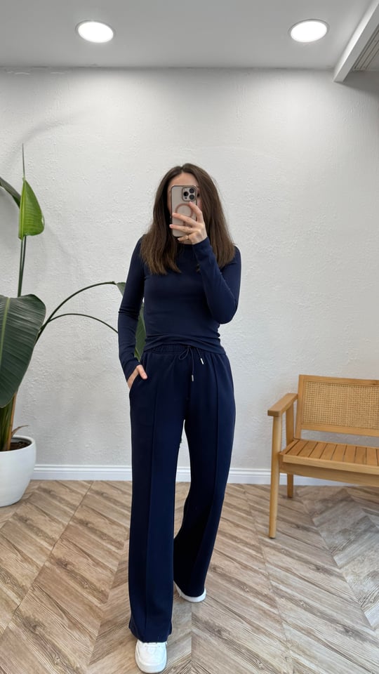 LACİVERT 6125 İSPANYOL PAÇA PANTOLON 
