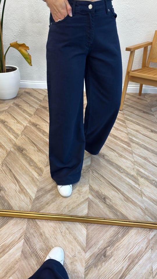 LACİVERT 7556 NAKIŞ DETAY PANTOLON 