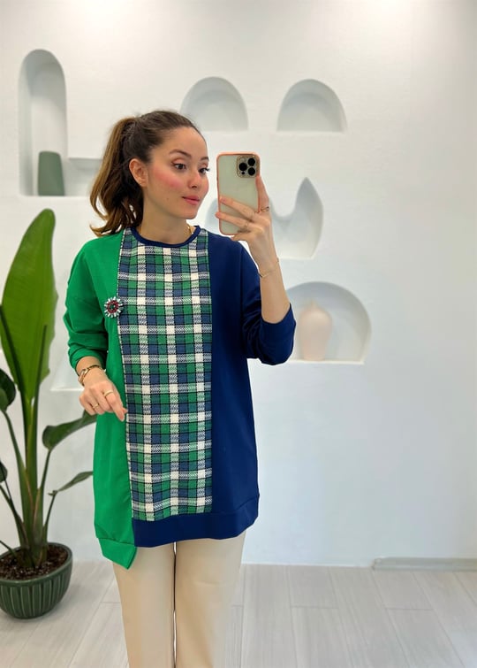LACİVERT-BENETTON CHANEL GARNİ SWEAT 