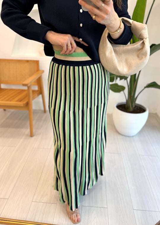 LACİVERT-YEŞİL 0265 ETEK