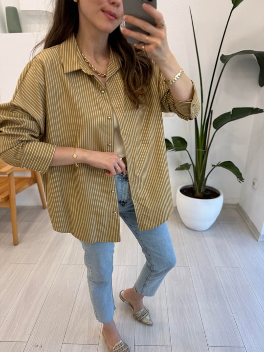 LATTE 31857 ÇİZGİLİ GÖMLEK 