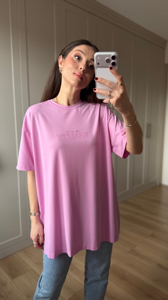 LEYLAK 6462 BEAUTY BASKI TİŞÖRT 