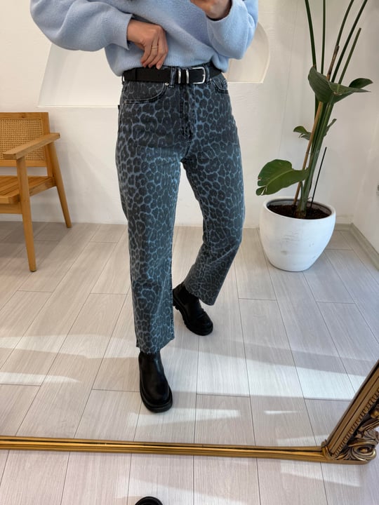 MAVİ 1532 BOYFİT LEOPAR JEAN 