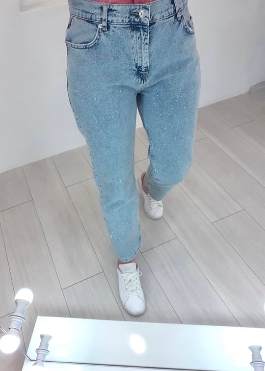 MAVİ TAŞLI JEAN 