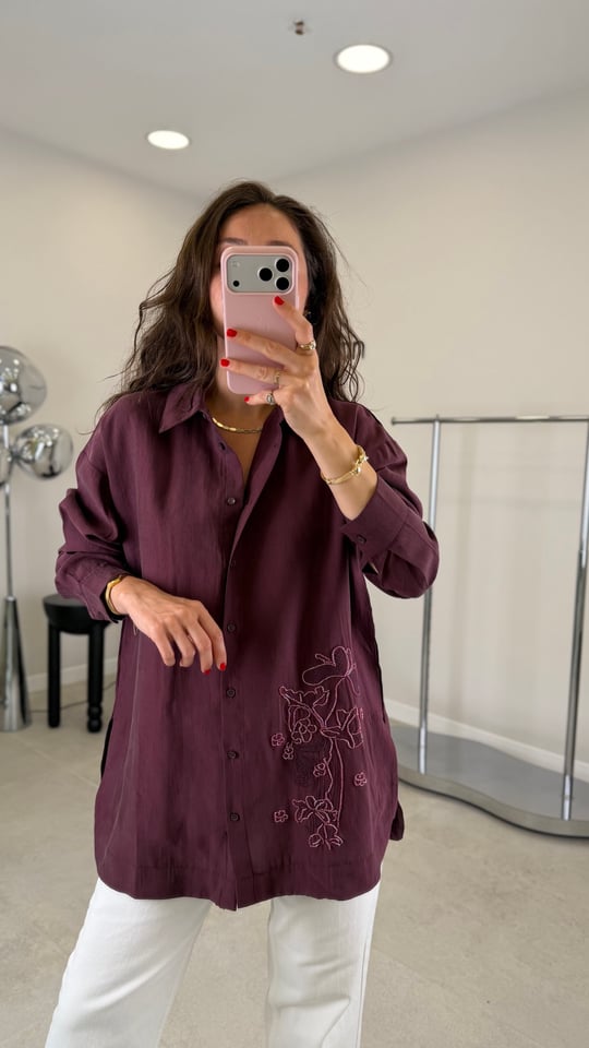 MÜRDÜM 2964 NAKIŞ DETAY GÖMLEK 