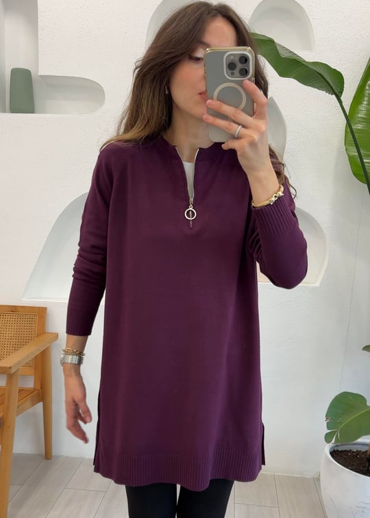 MÜRDÜM 4587 FERMUAR DETAY TRİKO KAZAK