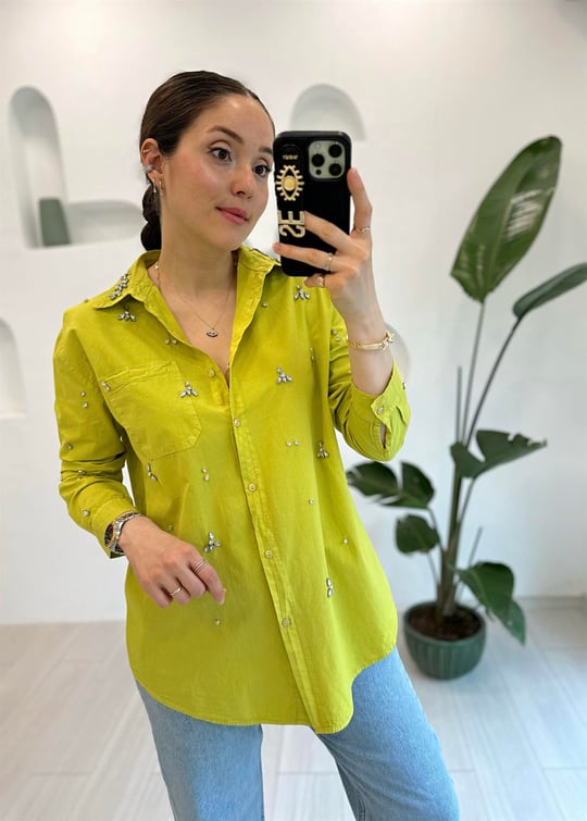 OLİVE 6913 GABARDİN GÖMLEK
