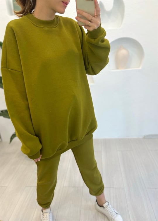 OLİVE BİSİKLET YAKA SWEAT 