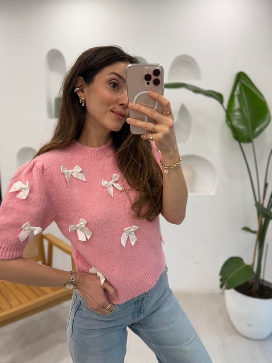 PEMBE 10673 FİYONK DETAY KAZAK