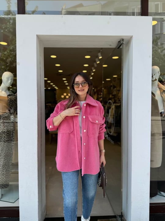PEMBE 1137 PELUŞ CEKET 