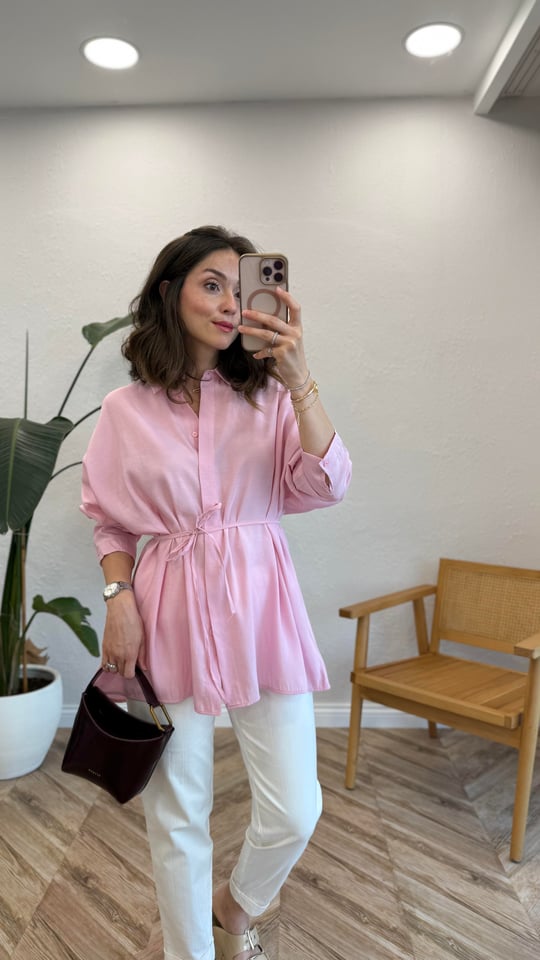 PEMBE 3016 GÖMLEK 