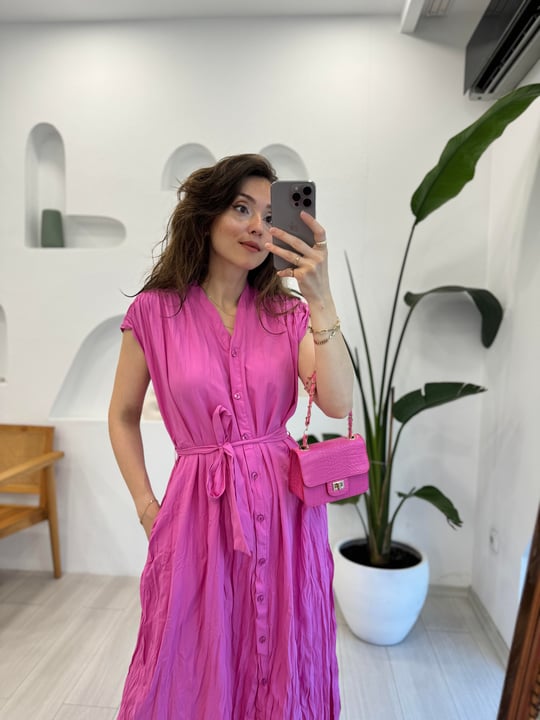 PEMBE 3199 ELBİSE