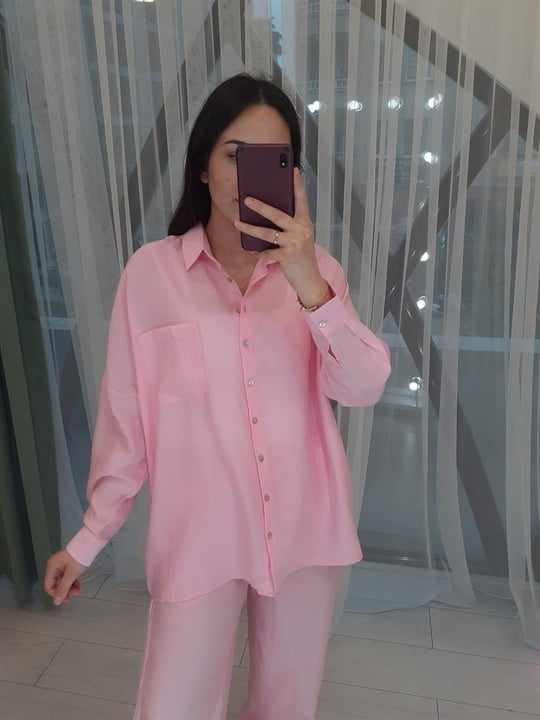 PEMBE 3346 GÖMLEK