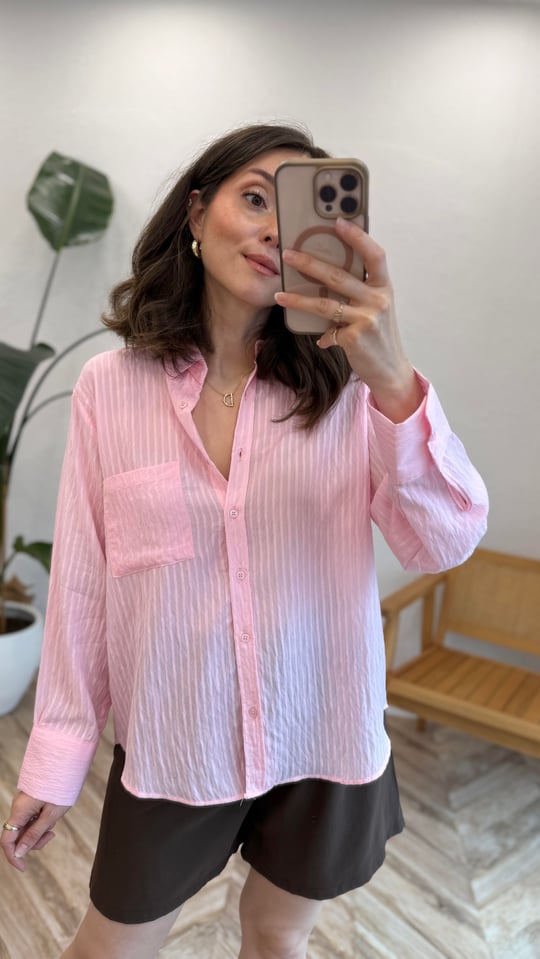 PEMBE 7843 GÖMLEK
