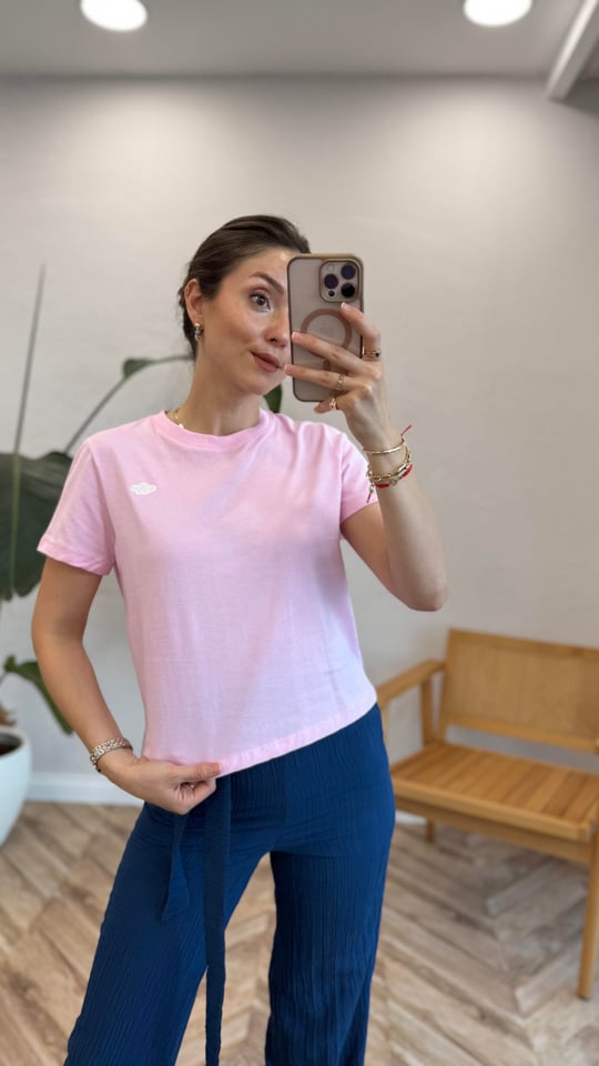 PEMBE 8175 BULUT DESEN TİŞÖRT