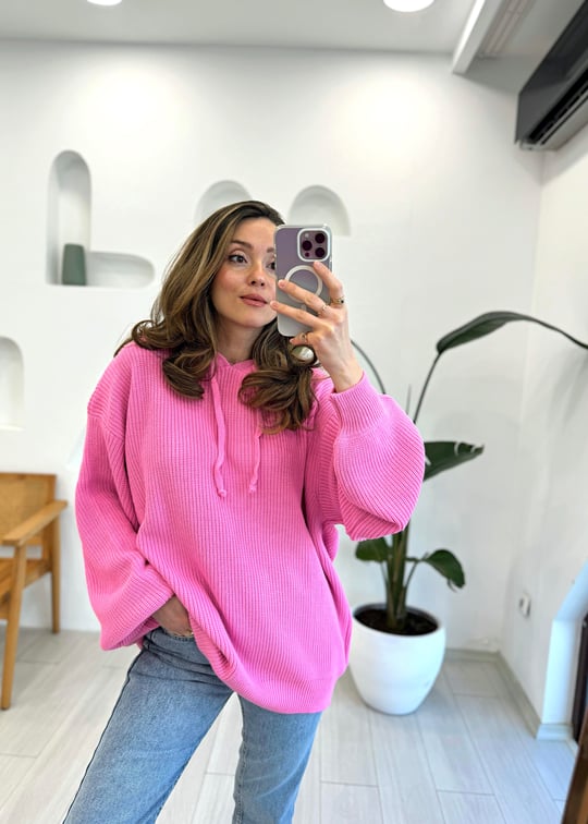 PEMBE 9029 TRİKO KAZAK