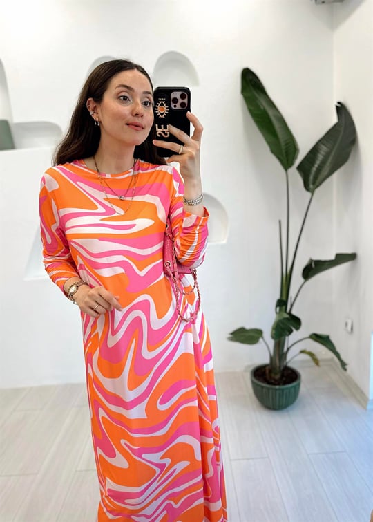 PEMBE VENEZİA ELBİSE