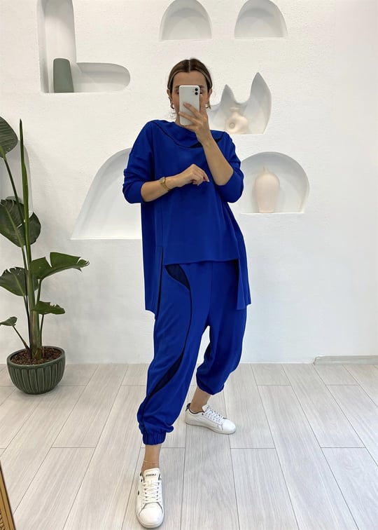 SAKS FİLE DETAY PANTOLON TAKIM
