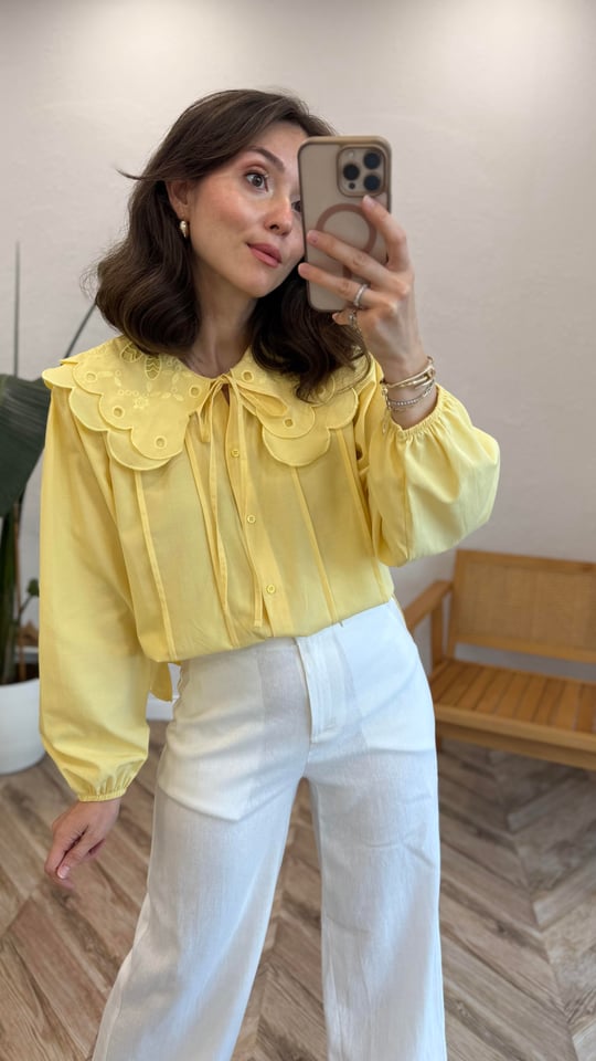 SARI 2975 NAKIŞ DTY GÖMLEK