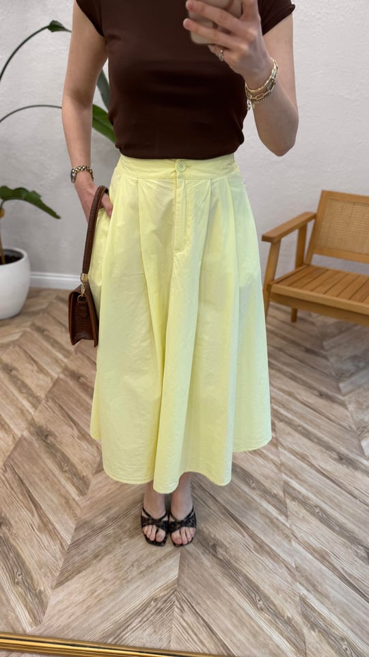 SARI  3008 PİLELİ ETEK 