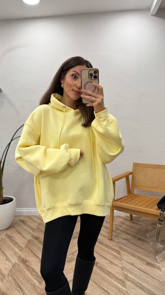 SARI 3039 PİLE DTY SWEAT