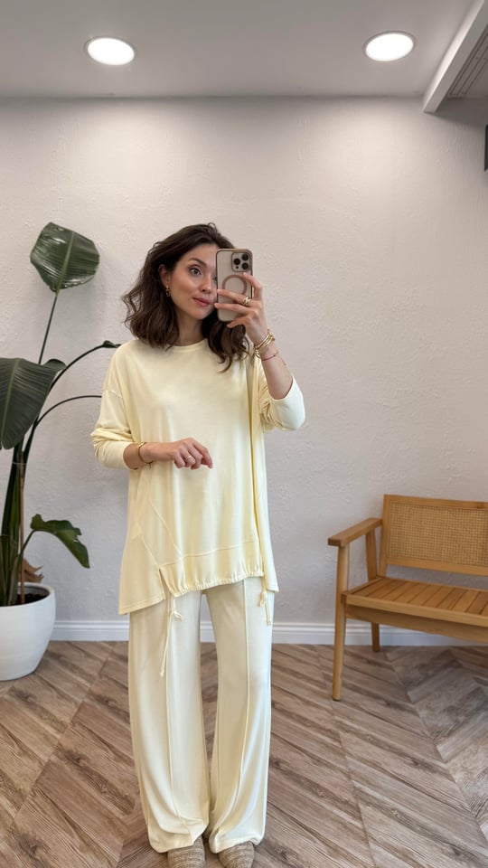 SARI 4319 BÜZGÜ DETAY TAKIM 