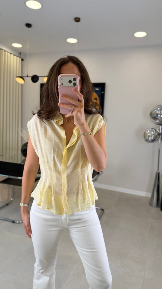 SARI 8666 BÜZGÜLÜ GÖMLEK 