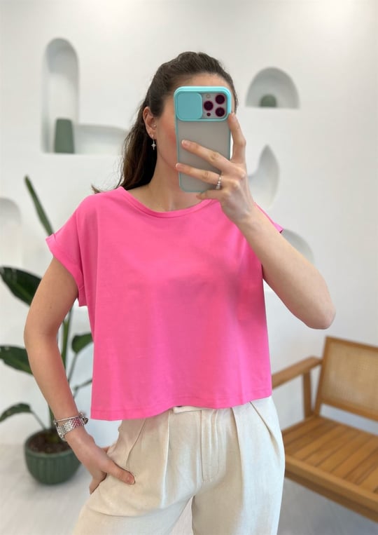 ŞEKER PEMBE 3431 T KOL TSHIRT