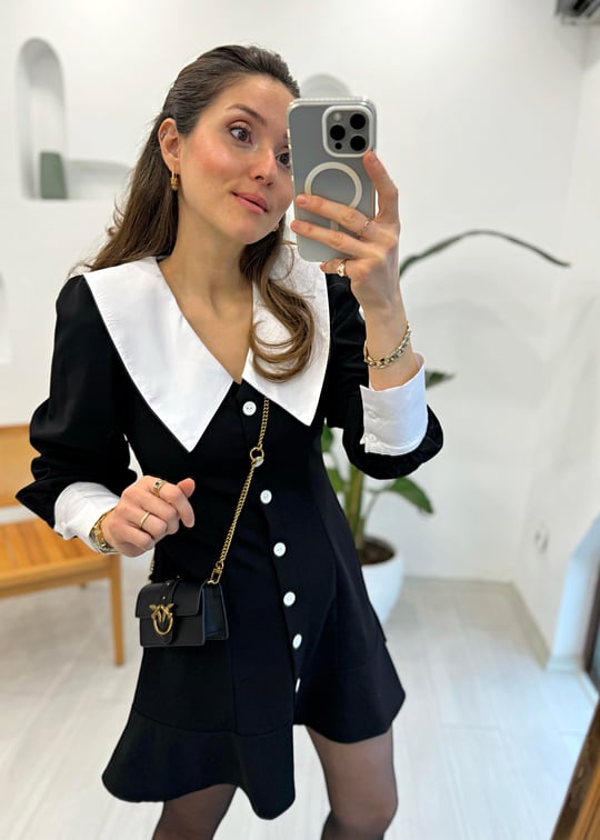 SİAYH 3727 GÖMLEK YAKA ELBİSE 