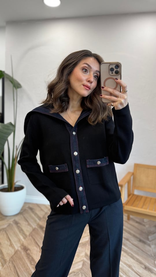 SİYAH 010 TRİKO HIRKA 