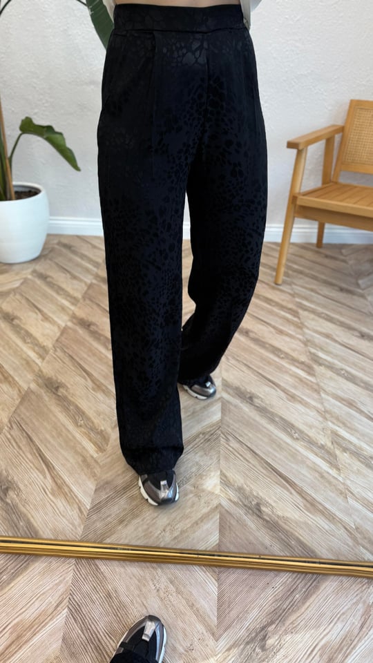 SİYAH 0338 LAOPAR DESEN PANTOLON