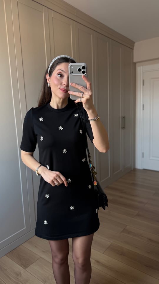 SİYAH 1001 TAŞLI ELBİSE 